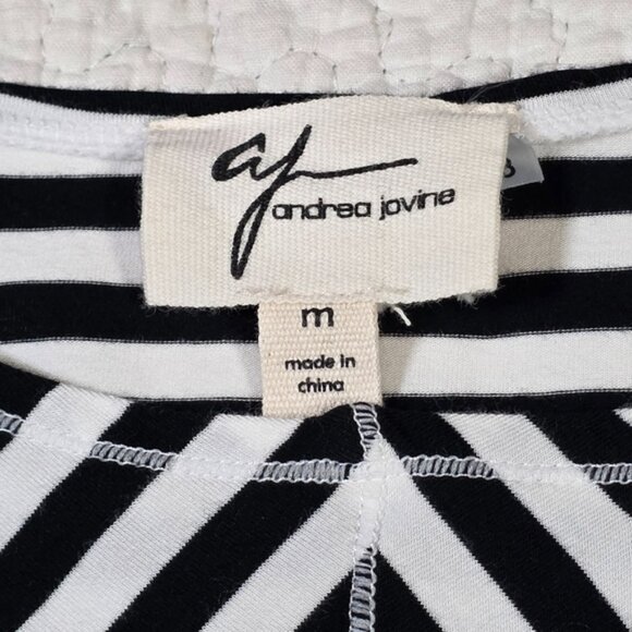 Andrea Jovine Striped Black and White Top - Picture 5 of 6